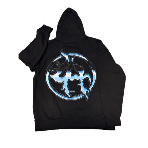 Lost Hills Skeleton Flames Pullover Hoodie | Black | Size 2XL | Exclusive Drop - Picture 5 of 5